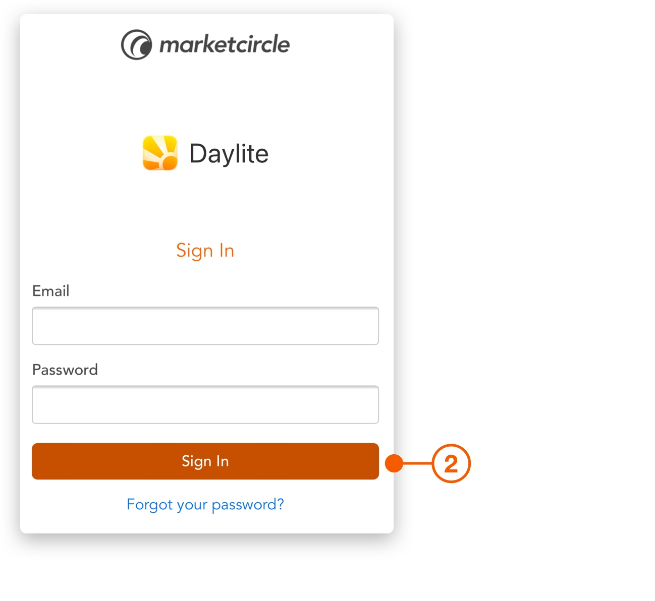 Daylite Sign In page