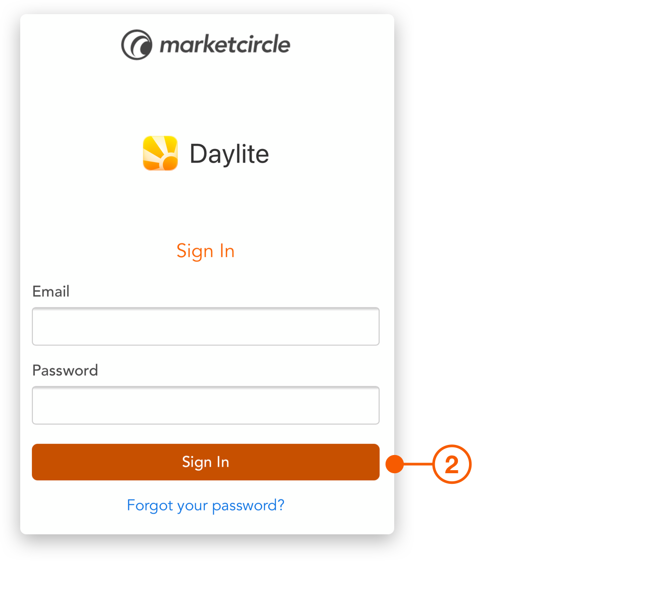 Daylite Sign In page